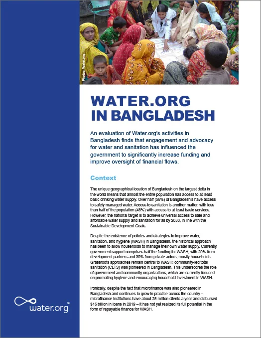 Water.org in Bangladesh learning brief on systems level change thumbnail