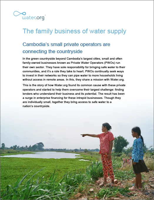 49 The family business of water supply - Cambodia’s small private operators are connecting the countryside