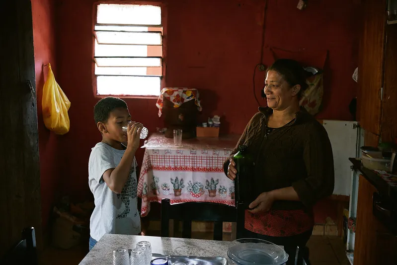 mom, child, Brazil, water