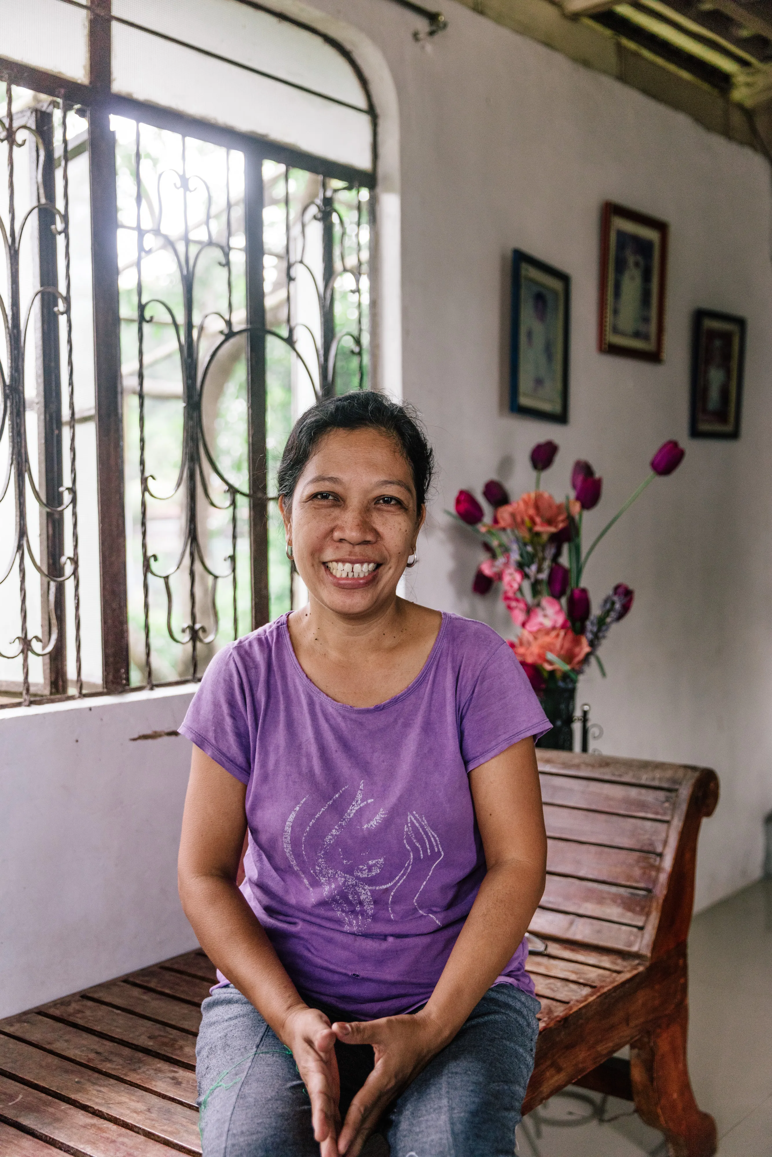 Elenita smiles from the Philippines